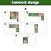 AUGYMER Camping Hammock, Portable Lightweight Parachute Hammock Tree Straps Up 600lbs Nylon Rope Hammocks Swing Hiking Travel Backpacking Beach Yard