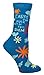 Blue Q Socks, Women's Crew, Carpe The F--k Out of This Diem,One Size (fits women's shoe size 5-10 US),blue, red, white, orange