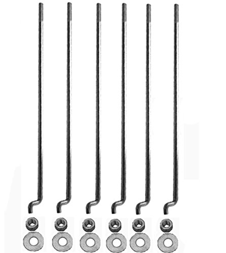 ZaZaTool Set of 6 Electric Golf Cart Battery Hold Down Rods, Nuts, Washers Sets for Club Car DS 81 & Up