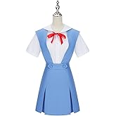 Weixu High School Uniform Cosplay Costume for Women Blue Academy JK Uniform Suspender Dresses Shirt Halloween S
