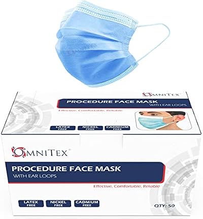 Omnitex British Brand 3Ply IIR Disposable Surgical Mask EN14683 98% 50 Pack
