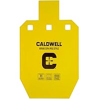 Caldwell High Caliber AR500 Steel, 33% IPSC Steel Target, 3/8 Inch Thickness, Rifle Rated for Precision Practice, Yellow, One