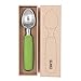 SUMO Stainless Steel Ice Cream Scoop With Ergonomic Handle - Sturdy, Dishwasher-Safe Scooper For Effortless Scooping and Serving Of Frozen Desserts, Comfortable Grip - Green