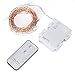 Kohree 120 LEDs Battery Operated String Light 20ft Copper Wire, Waterproof Design Decor Rope Lights for Festival, Christmas, Wedding, Holiday and Party with Remote Control, Warm White