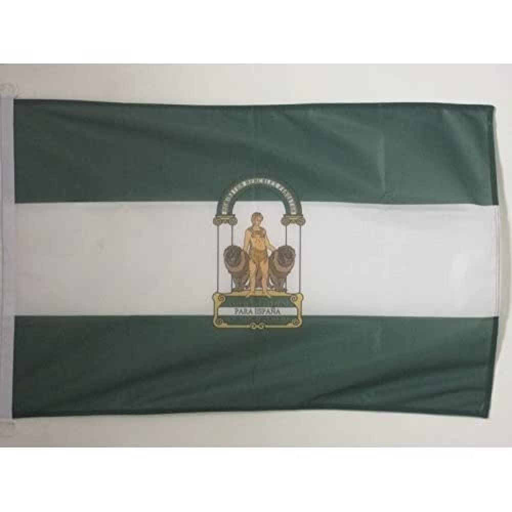 AZ FLAG Andalusia Nautical Flag 18'' x 12'', Spanish region of Andalucía flags 30 x 45 cm, Banner 12x18 in for boat