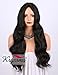 K’ryssma Dark Brown Synthetic Wigs for Women - Natural Looking Brown #2 Middle Part Wavy Long Hair Wig Heat Resistant (24inches)