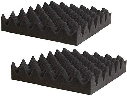 2 Pack- Acoustic Panels Studio Foam Convoluted 2.5" X 12" X 12" Sound Tiles"Egg Crate"