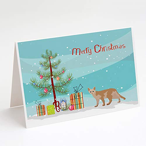 Caroline's Treasures CK4603GCA7P Devon Rex #3 Cat Merry Christmas Greeting Card…