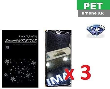 PowerDigital(TM) Diamond Sparkling Glitter Screen Protector for iPhone 11/ iPhone XR 2018 (6.1 inch) with Lint Cleaning Cloth (Retail Packaging, PET Material) - 3 Pack (iPhone 11/ iPhone XR)