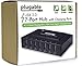 Plugable 7-Port USB 3.0 Hub - Smart Power Management with 60W Power Adapter (SuperSpeed, 3.1 Gen 1, 5Gbps, USA Plugs)