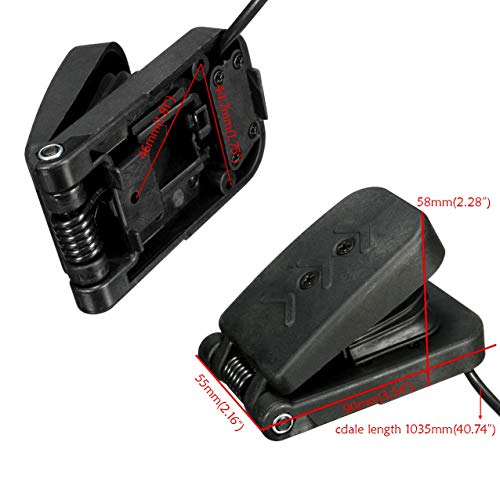 JCMOTO Foot Throttle Pedal Accelerator For Electric Go Kart Scooter E Bike (Black)