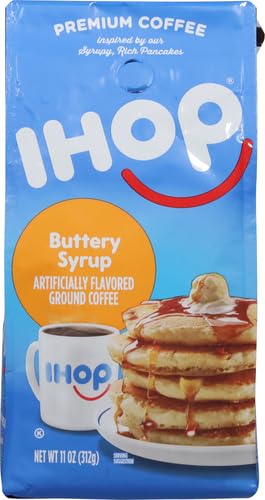 IHOP BUTTERY SYRUP FLAVORED GROUND COFFEE, 11 OZ BAG