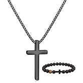 symtype Cross Necklace for Men Stainless Steel: Mens Cross Necklaces Cross Chain for Men and Women