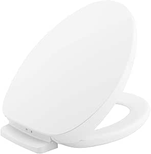 KOHLER K-10349-0 PureWarmth Heated Toilet Seat, Elongated, White with Quiet-Close Lid and Seat, Adjustable LED Nightlight and Warmth Settings, App Connected