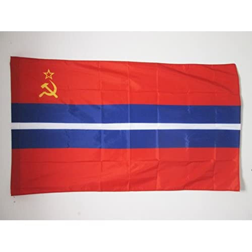 AZ FLAG - Kirghiz Soviet Socialist Republic Flag - 3x5 Ft - Kyrgyzstan SSR Banner with Sleeve - 100% Polyester - Fade Resistant - Vivid Colors - 3' x 5' Feet - 150x90 Cm