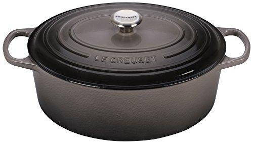 Le Creuset Signature Enameled Cast-Iron 9.5 Quart Oval French (Dutch) Oven, Oyster