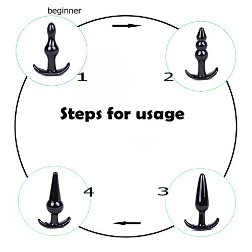 T-bar Base Kit Training Toys - Womens Stimulator - 4 pcs Beginners Anales Set