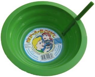 Sip-A-Bowl Cereal Bowl with Built-in Straw - Colors Vary - Qty:1 (Green, Pink, or Blue) by Home Goods