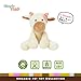 Simply Fido Millie 4-Inch Cow White/Brown with Squeaker Dog Toy
