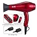 1875W Infrared Professional Salon Hair Dryer, Negative Ionic Blow Dryer for Fast Drying, DC Motor Light Weight Low Noise Hair Blow Dryers with Concentrator