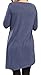 Comfy Flowy Swing Tunic Tops For Women With Buttons Decor Plus Size (XL, Dark Blue)