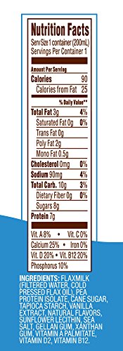 Good Karma Flaxmilk Vanilla 6.75 oz. Lunchbox Cartons (Shelf Stable 12 Pack) Great for Kids' School Lunches This Vanilla Flavored Dairy Free Milk Alternative Is Nut Free and Soy Free and Gluten-Free - Thumbnail 2