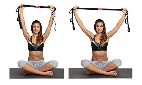 Yoga EVO elastische Stretching Strap 8 Fuß durch Yoga EVO + Tragetasche (Black)