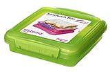 Sistema Lunch Collection Sandwich Box Food Storage Container, 15.2 Ounce/1.9 Cup, Assorted Colors