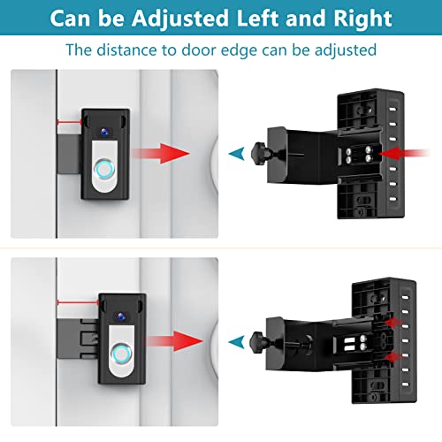 KIMILAR 2024 Upgrade Anti-Theft Video Doorbell Mount, Not Block Doorbell Motion Sensor, Adjustable No-Drill Mounting Bracket Wedge Holder Accessories for Home Rentals Office, Not for Security Door