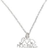 Sportybella Love Pickleball Necklace - Pickleball Jewelry - Pickleball Pendant Pickleball Gifts For Women, Pickleball Gift