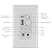 in Wall Mount Bluetooth Receiver – WiFi Wireless Audio Music Speaker Control, Stereo Speakers Volume Controller w/ 3.5mm AUX Jack Input, USB, Adapter, 30ft Range, Home Theater App – Pyle PWA25WIFIBTthumb 1
