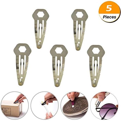 5 Pack Multifunction Hairpin EDC Hairpin 8-in-1 Multifunction Stainless Steel Survival Multi Tool Accessories
