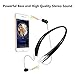 Bluetooth Headphones, MiluoTech Retractable Neckband Earbuds HD Stereo Wireless Headset Noise Cancelling Sweatproof Earphones with W / Mic for Sport Entertainment (Black)