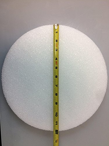 LA Crafts 12 Piece White Round Styrofoam Craft Discs for Crafting, Decorations, Projects or Art (12" Inches)