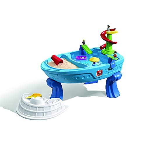 Step2 Fiesta Cruise Sand & Water Table with Umbrella Kids Outdoor