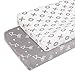Boritar Changing Pad Covers Soft Stretchy Jersey Knit 2 Pack, Semi-Waterproof Chang Table Covers for Boys with Grey Arrow and Circle Printed
