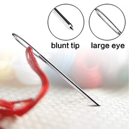 image for UA Crafts Large Eye Blunt Sewing Needles - 9 Pcs Tapestry Stainless St