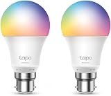 Tapo L530B (2-Pack) Smart B22 Colour Changing LED Bulb Alexa Google 8.7W view 8
