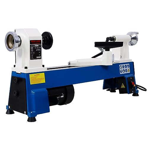 10" x 18" Benchtop Wood Lathe, 1/2HP Variable Speed 5 Settings (500-3200 RPM), Heavy-Duty Cast Iron Mini Wood Turning Machine with MT2 Centers, Compact Design for Pens, Bowls, Toys, Small Projects