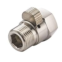 Hoimpro BRASS Shower head Shut Off Valve, Shower Head Flow Control Valves, for Shower Head Hand Shower Bidet Sprayer, Brushed Nickel Finish