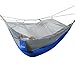 WolfWise Mosquito Net Hammock 2-Person Portable Parachute Double Camping Hammocks Kit with Carabiners and Hanging Rope(Blue)-Promotion