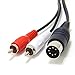 Ancable 7-Pin DIN Male to 2 Dual RCA Male Plug Audio Cable for Bang & Olufsen B&O, Naim, Quad.Stereo Systems