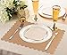 Juvale Disposable Scalloped Paper Placemats - Table Placemats for Dining, Party, Weddings & Showers (Brown 10 x 14 in)