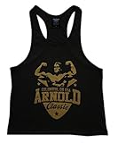 Arnold Men's Tank Top Black/Gold Graphic X-Large