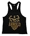 Arnold Men's Tank Top Black/Gold Graphic X-Large