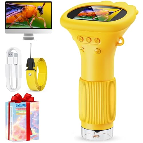 Photo 1 of Kids Microscope - Ashfly 1000X Portable Microscope for Kids, Photo & Video Miniscope Pocket Microscope Gifts, 2'' Digital Screen | Ideal for Boys Girls Age 3-12
