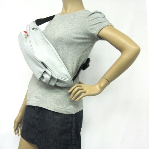 Premium Nylon Shark with Gill Pockets Fanny Pack Hip Waist Bag in Grey