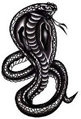 Beisite affordable Temporary Tattoo Sticker Fashion Faux Snake Cobra Water Transfer Tattoo Flash Tattoo for Men WaterProof Body Art(None 1)