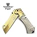Snake Eye Tactical Heavy Duty Folding Pocket Knife Outdoors Camping Hunting Fishing. (White & Gold)