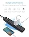BESTEK 6-Outlet 6 Feet Extension Cord Power Strip 15A 1875W Surge Protector Desktop Charging Station, 200Joules, Right Angle Flat Plug, Ultra-Compact Wide Spaced Multi Outlets Plugs Sockets, Black